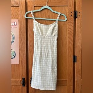 Green and white plaid brandy dress